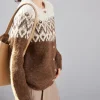 Vintage Fair Isle Cardigan | Women's Cozy Oversized Knit Sweater - Thumbnail Image 3