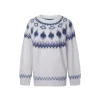 Nordic Fair Isle Matching Unisex Couple Sweater – Knit Pullover for Him & Her - Thumbnail Image 1