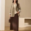 Plus Size Soft Ruffle-Edge V-Neck Knit Top for Women – Fall Lightweight Pullover - Thumbnail Image 4