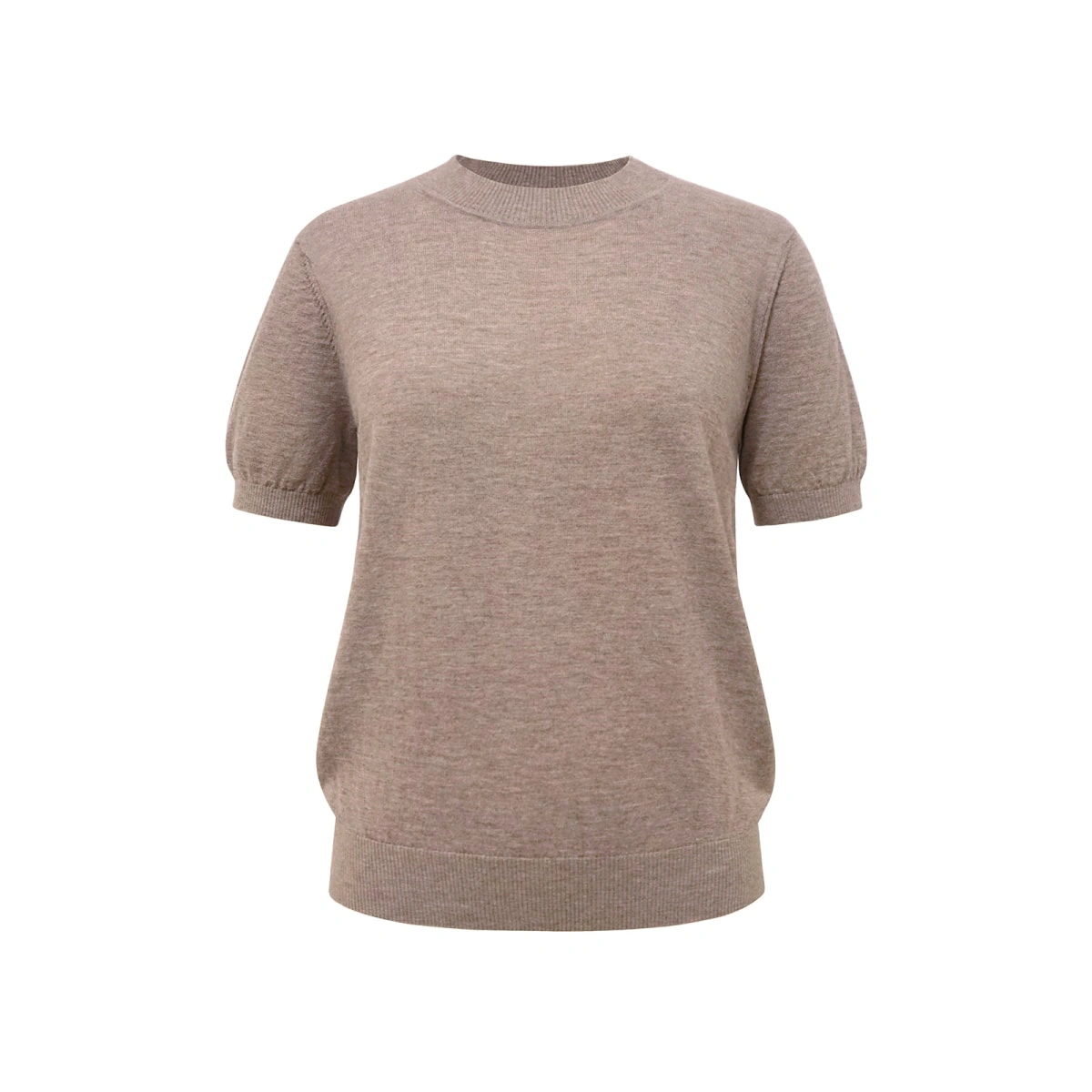 Women's 100% Wool Short-Sleeve Sweater – Lightweight Knit Top, Perfect for Layering in Autumn and Winter - Image 1