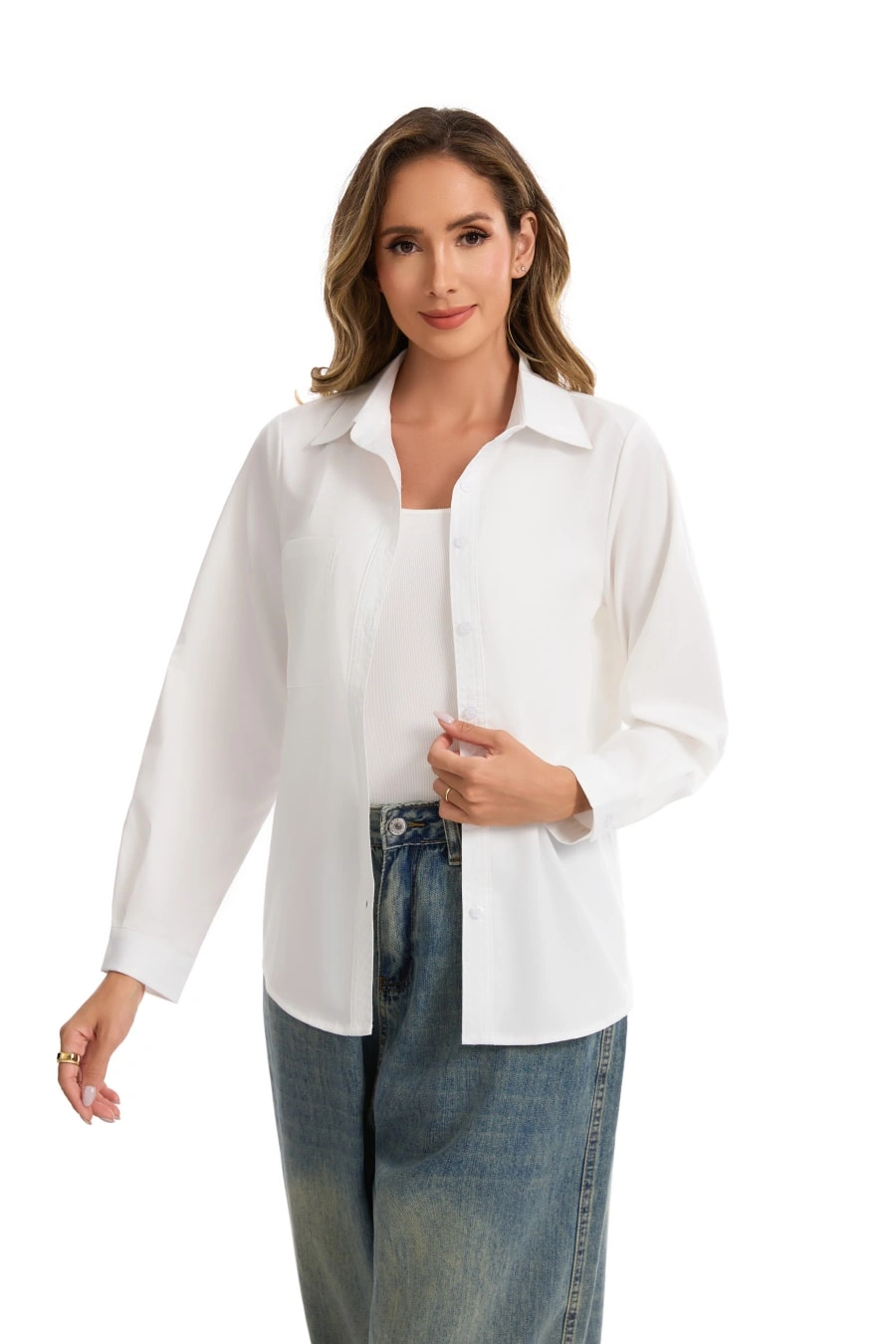 Relaxed White Button Down - Image 7