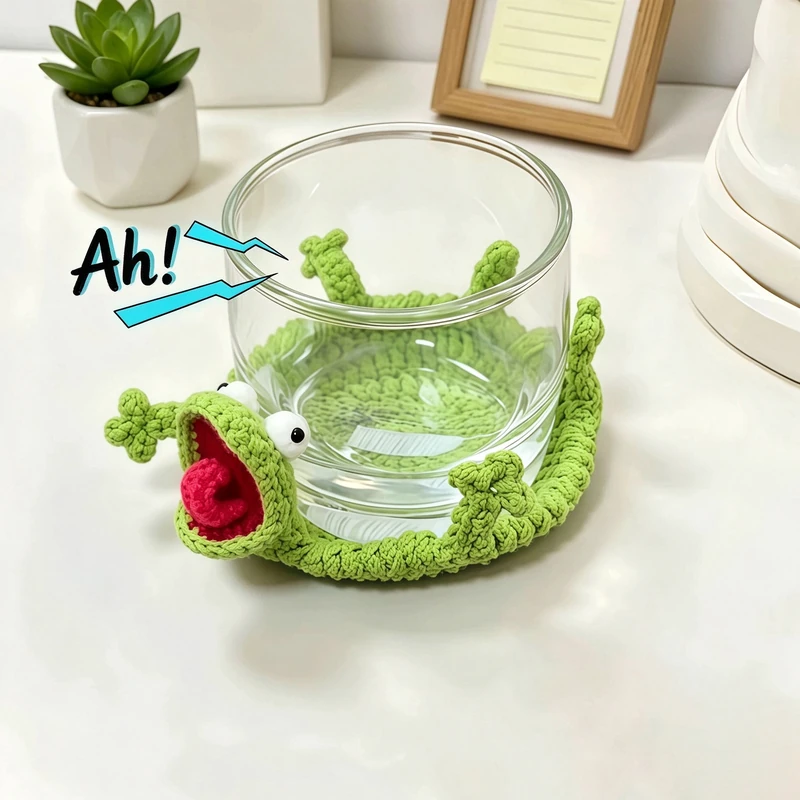 Handmade Quirky Animal Crochet Coaster - Image 3